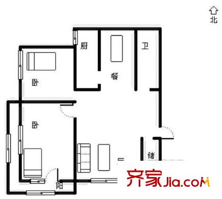 鹽場路金鑰匙學(xué)校內(nèi) 3室 戶型圖