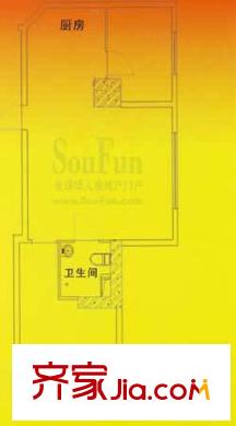 瑞泰恒居戶型圖E3戶型 2室1廳1衛(wèi)1廚