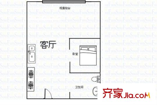 建設(shè)銀行家屬院(天水南路)戶型圖建設(shè)銀行家屬院（天水南路） 1室 戶型圖 1室1廳1衛(wèi)1廚