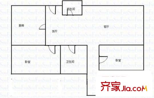 建銀家園 3室 戶型圖