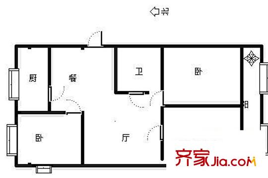 華城小區(qū) 3室 戶型圖