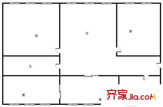 安興小區(qū) 2室 戶型圖