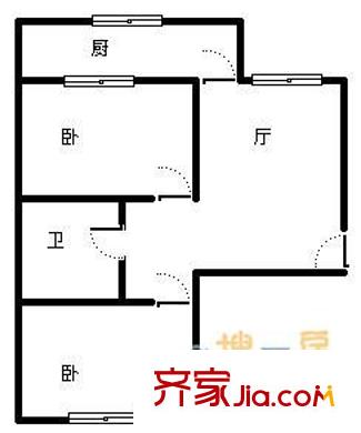 星達(dá)小區(qū) 2室 戶型圖