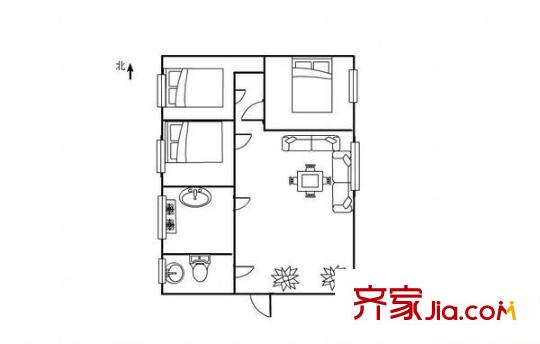 小三峽家屬院 3室 戶型圖