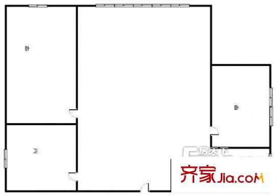 假肢廠家屬院 2室 戶型圖