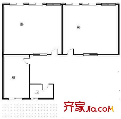 華城小區(qū) 1室 戶型圖