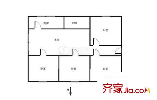 田野花園 4室 戶型圖
