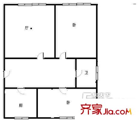 東方花園 2室 戶(hù)型圖