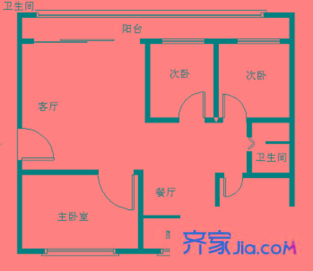 華富小區(qū) 4室 戶型圖