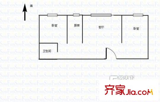 富潤(rùn)家園 2室 戶(hù)型圖