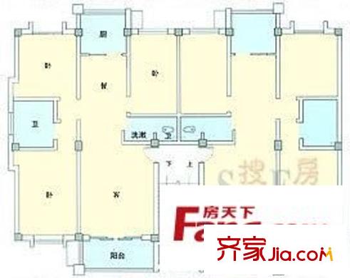 軍安小區(qū) 3室 戶型圖