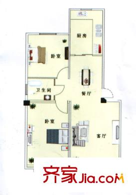 裕華家園 2室 戶型圖