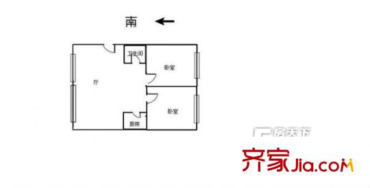 金駝小區(qū) 2室 戶型圖