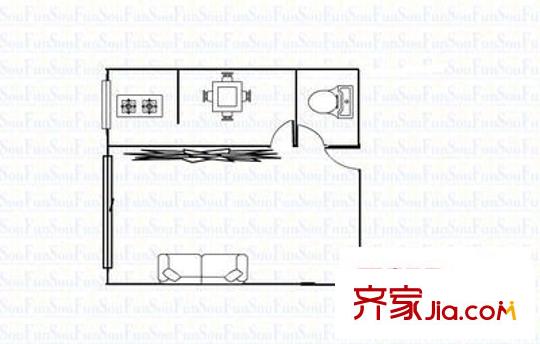 海鴻大廈 2室 戶型圖
