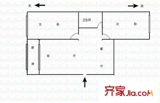旺盛大廈 2室 戶型圖
