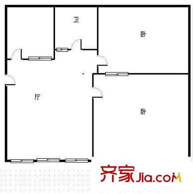 安興小區(qū) 2室 戶型圖