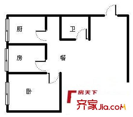 星達(dá)小區(qū) 2室 戶型圖