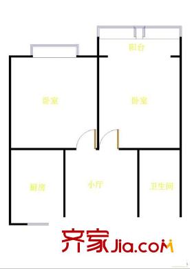 小三峽家屬院 2室 戶型圖
