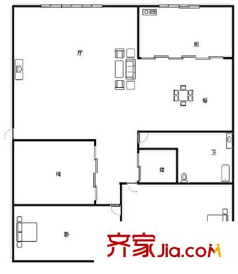 國資委第三十七佳園  3室  戶型圖