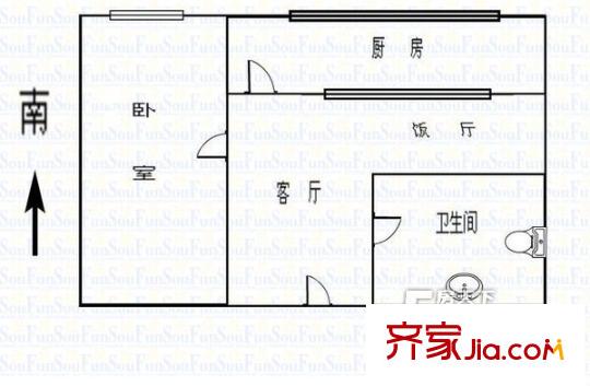 小西湖大唐宮 1室戶型圖