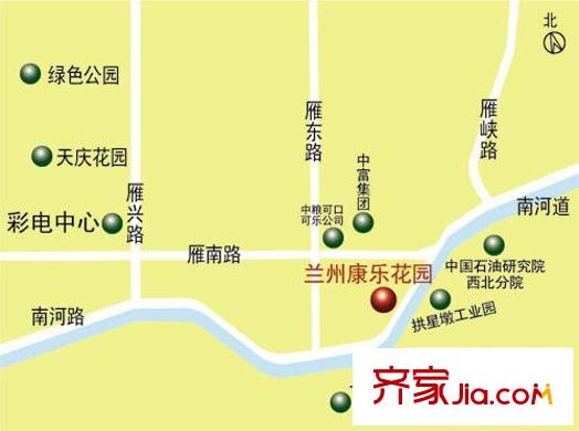 康樂花園交通圖區(qū)位圖