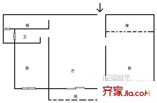 國資物業(yè)市政府山字石住宅區(qū) 3室 戶型圖