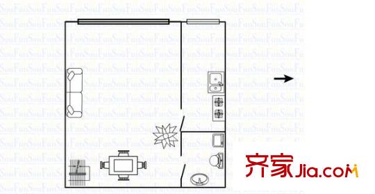 海鴻大廈 2室 戶型圖