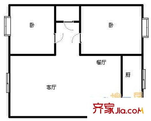 順心居 2室 戶型圖