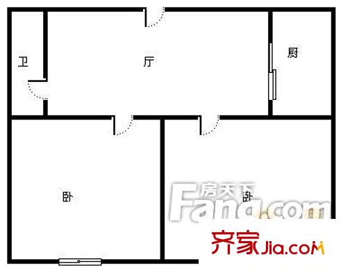 至誠大廈 2室 戶型圖