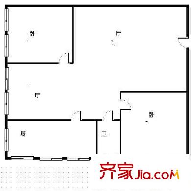 拱星墩小區(qū) 2室 戶型圖