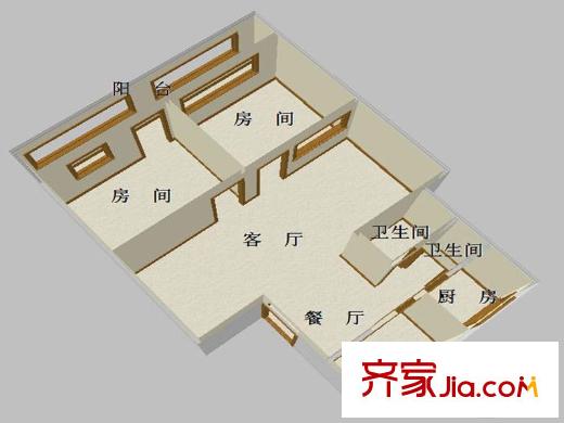 弘苑小區(qū) 3室 戶型圖