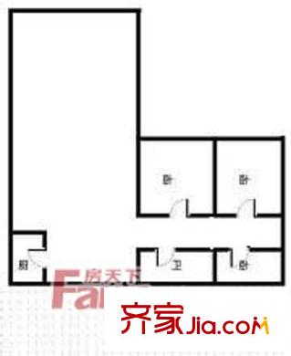 二勘院 3室 戶型圖
