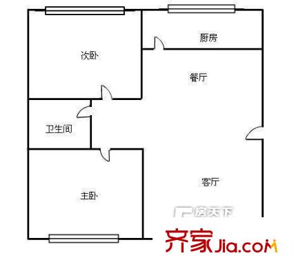 市委新高層  2室  戶型圖