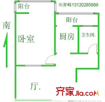 春風(fēng)廣場(chǎng) 1室 戶型圖