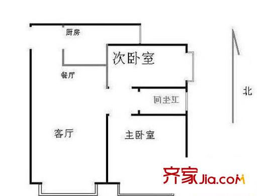 雁灘家園 2室 戶型圖