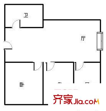 雁灘家園 2室 戶型圖