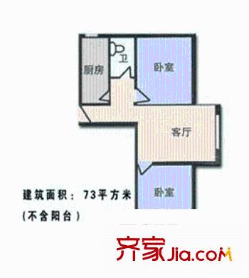 五泉雅園戶型圖2室1廳 2室1廳1衛(wèi)1廚