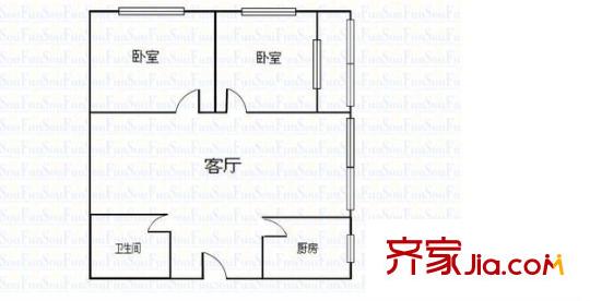 云祥小區(qū) 2室 戶型圖