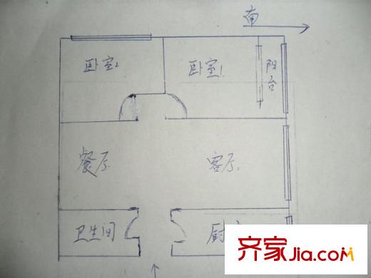 云祥小區(qū) 2室 戶型圖