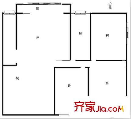 蘭林路小區(qū) 3室 戶型圖