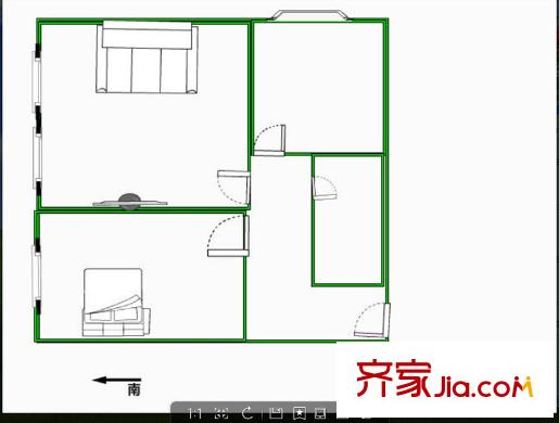拱星墩小區(qū) 1室 戶型圖