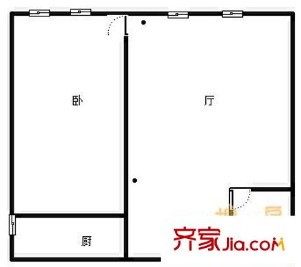 融達(dá)小區(qū)(廟灘子)戶型圖 融達(dá)小區(qū)（廟灘子）1室  戶型圖 1室2廳1衛(wèi)1廚