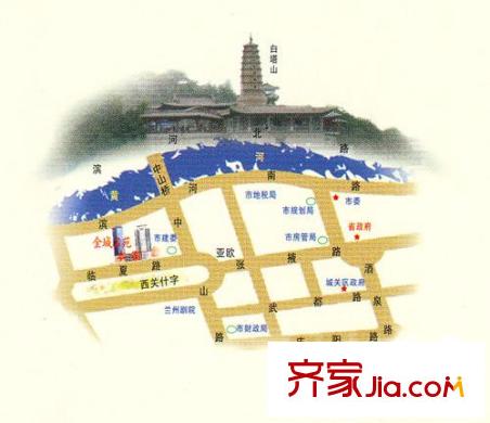 金城名苑交通圖項(xiàng)目位置圖