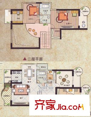 華富瑞士豪庭戶型圖A溫莎城堡 4室3廳3衛(wèi)2廚