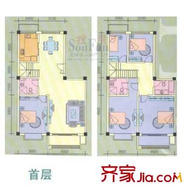 黃河水岸頤園戶型圖復試戶型H 5室2廳3衛(wèi)1廚
