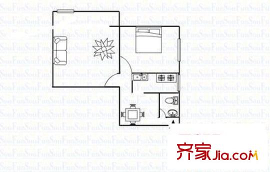西苑小區(qū) 2室 戶型圖