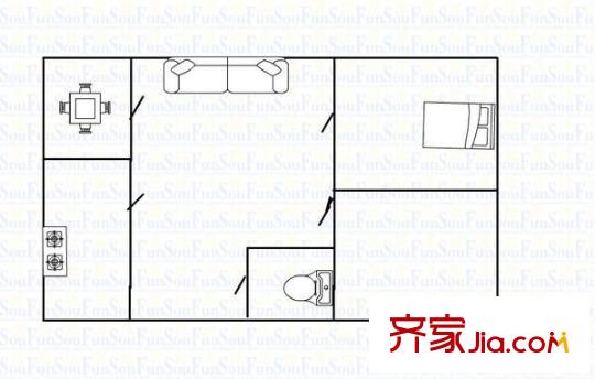 公安局家屬院(武都路)戶型圖公安局家屬院（武都路） 2室 戶型圖 2室2廳1衛(wèi)1廚
