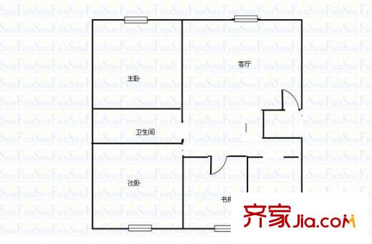 下西園小區(qū) 3室 戶(hù)型圖