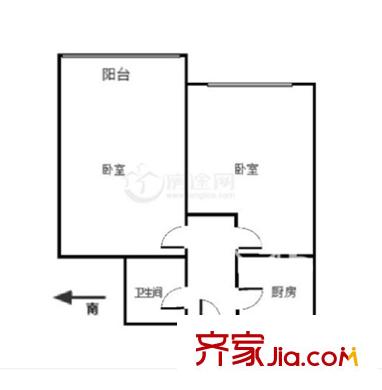 西苑小區(qū) 1室 戶型圖