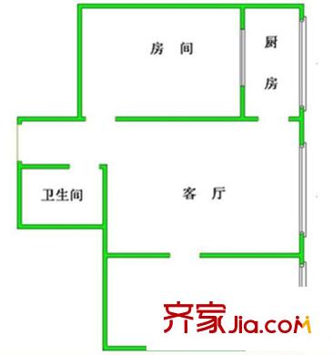 蘭州一中家屬院 2室 戶型圖